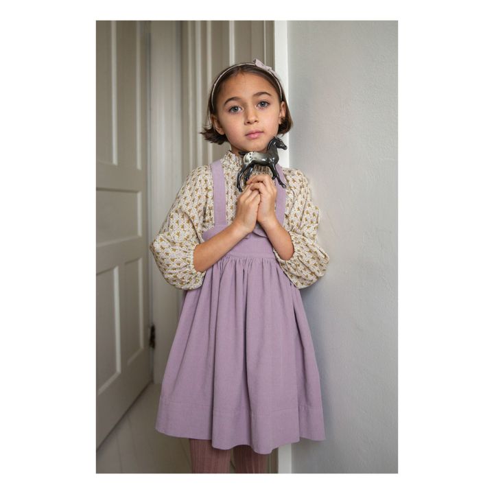 Robe à Bretelles Velours Côtelé Enola | Mauve- Product image n°3