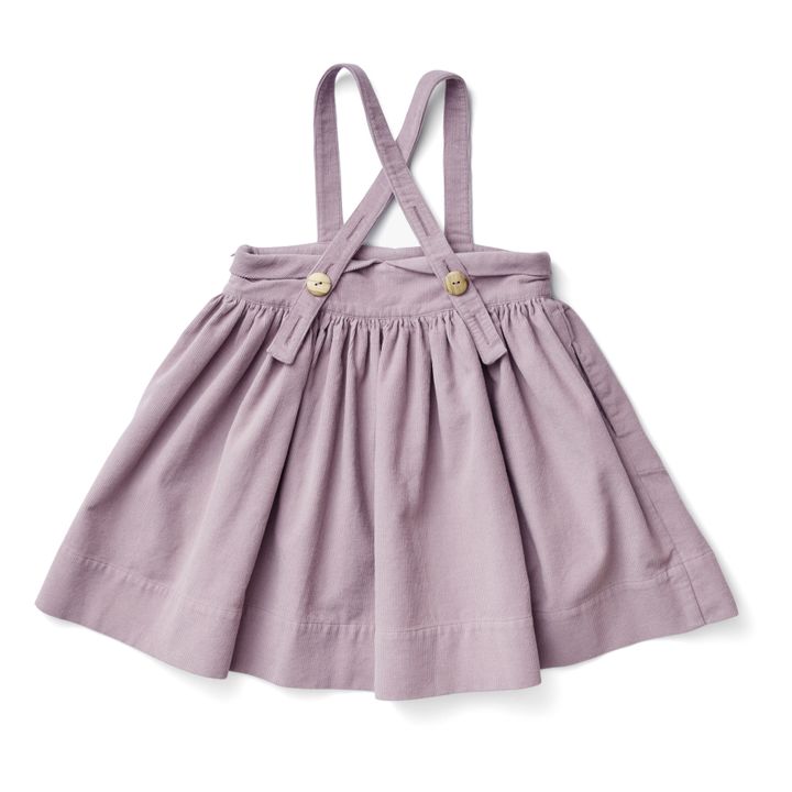 Robe à Bretelles Velours Côtelé Enola | Mauve- Image produit n°4