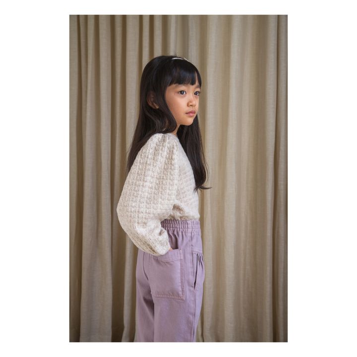 Jean Coton Recyclé et Coton Responsable Retro | Mauve- Image produit n°2