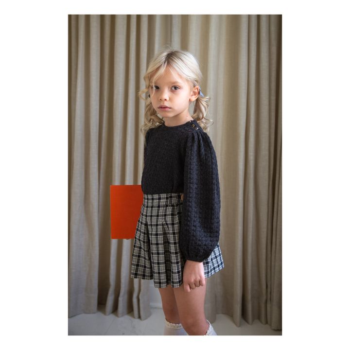 Short Carreaux Prudence | Noir- Image produit n°1
