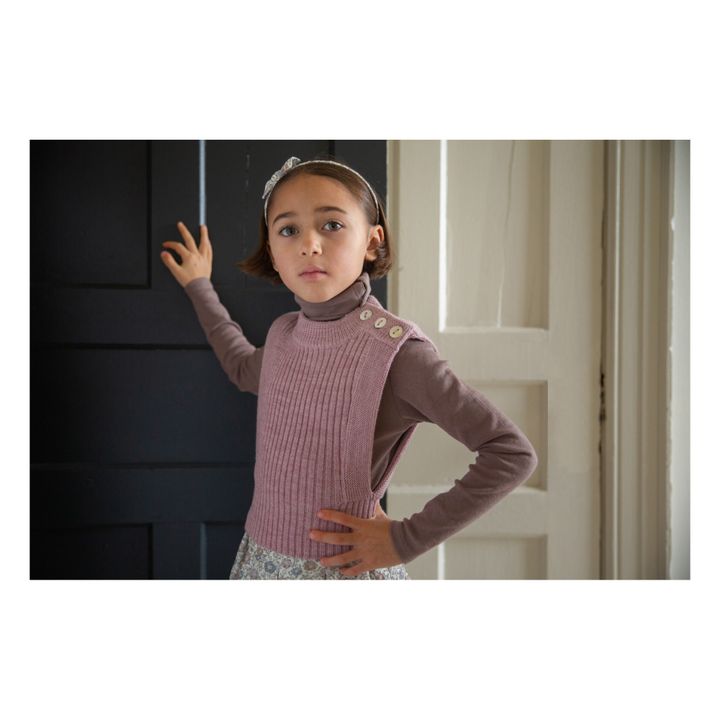 Everdine Merino Wool Vest | Mauve- Product image n°3