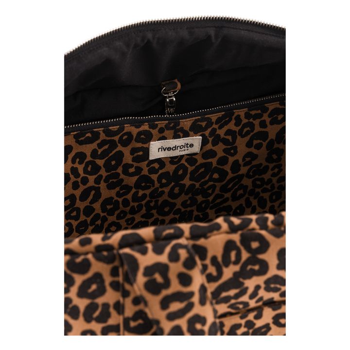 Bolso cambiador de algodón reciclado Mini Darcy | Leopardo- Imagen del producto n°3