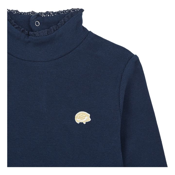 Sous-Pull Côtelé | Bleu marine- Image produit n°1