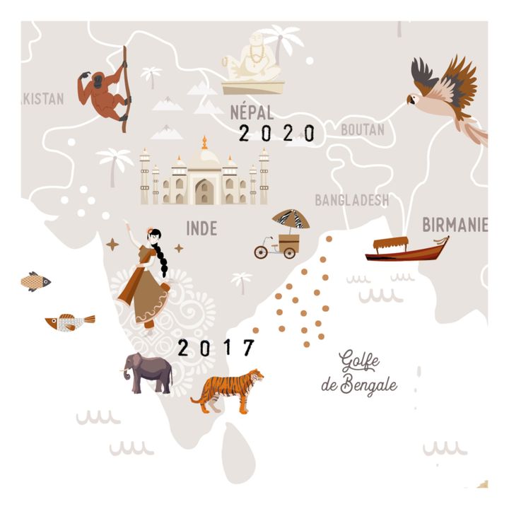 Affiche à tamponer Carte du Monde- Image produit n°4