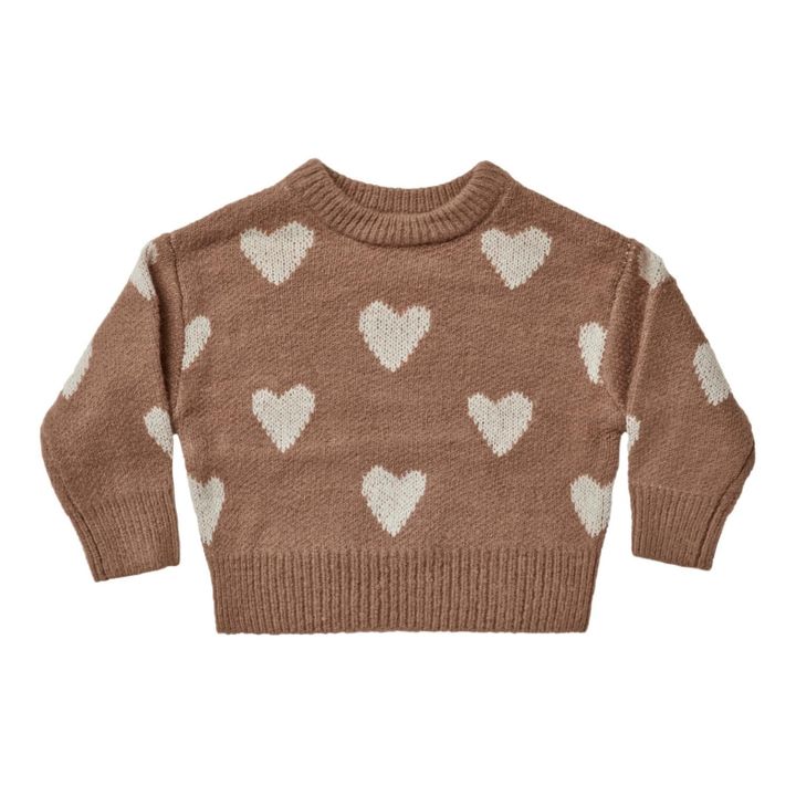 Pull Cœurs | Marron- Image produit n°0