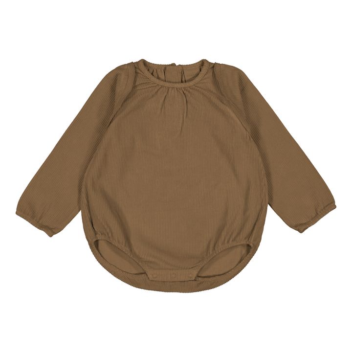 Esmée Organic Cotton Corduroy Romper | Marrón- Imagen del producto n°0