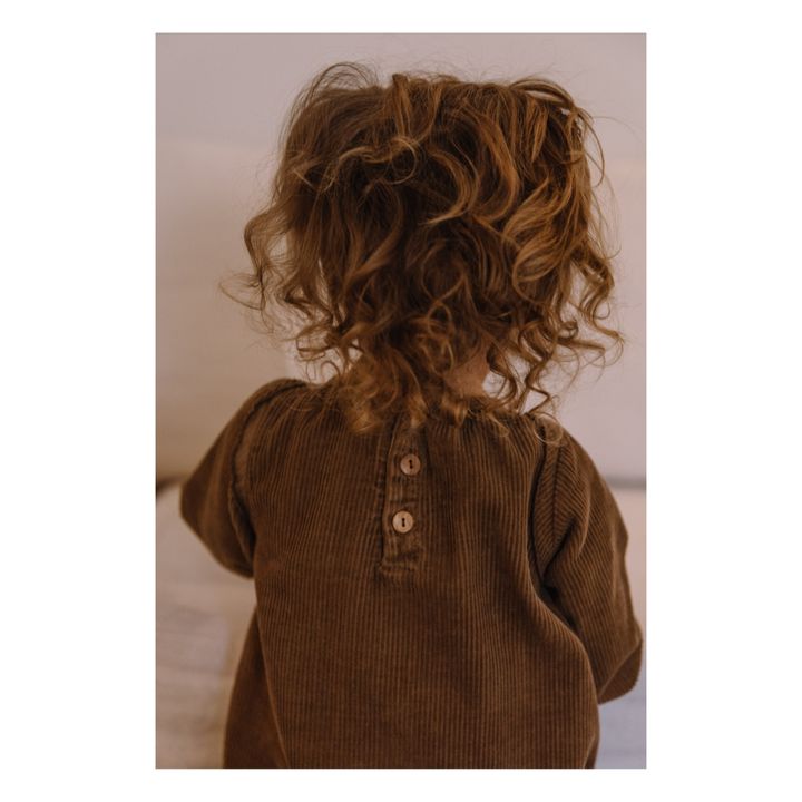 Esmée Organic Cotton Corduroy Romper | Marrón- Imagen del producto n°4