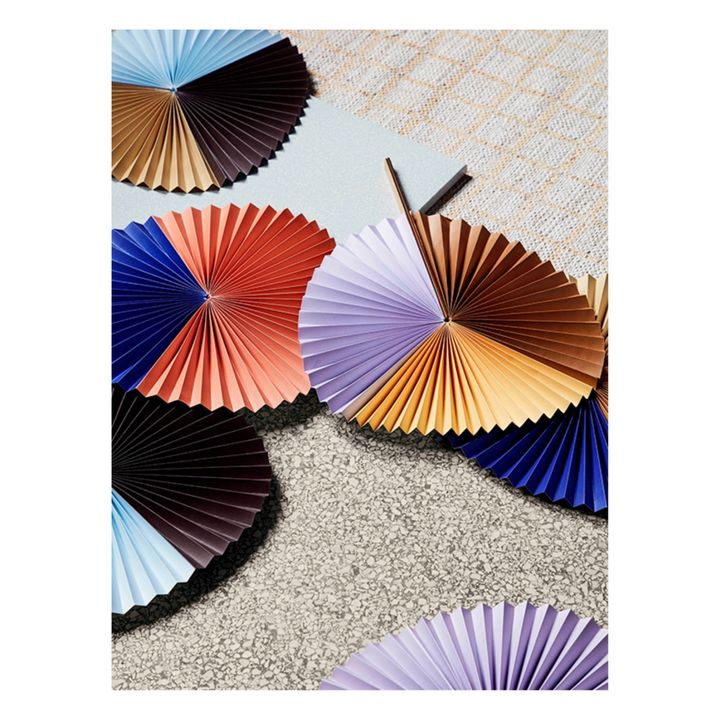 Decoración de pared: abanico de papel Saba | Azul Cielo- Imagen del producto n°1