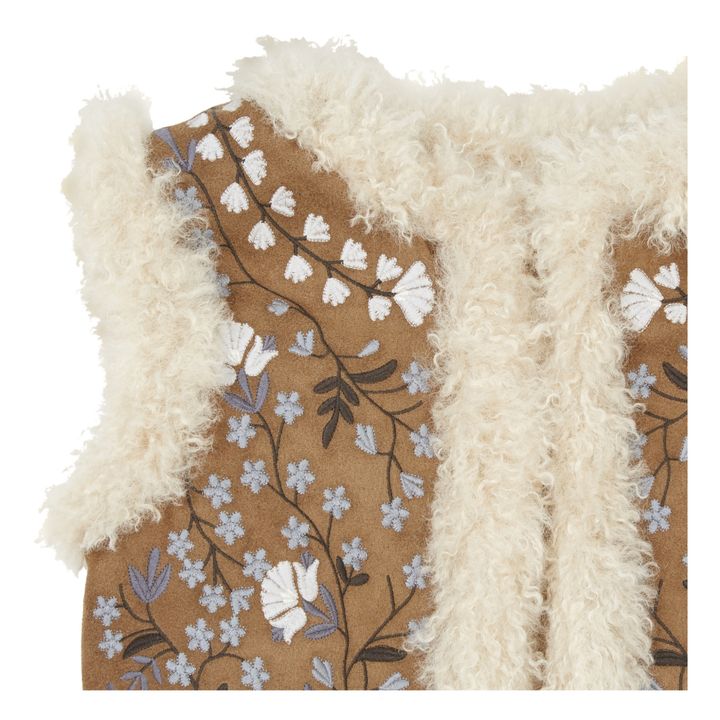 Tuli Embroidered Faux Fur Jacket | Caramelo- Imagen del producto n°1