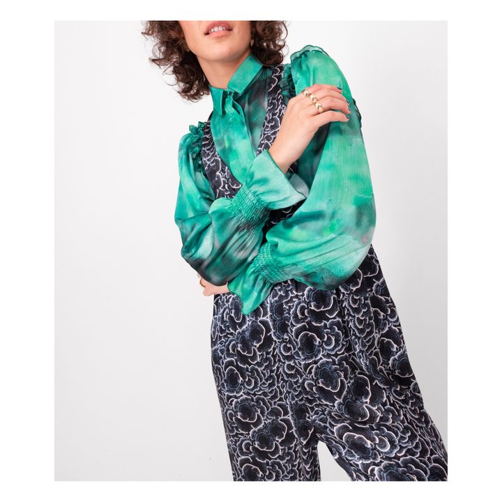 Imogen Foggy Print Shirt | Waldgrün- Produktbild Nr. 1