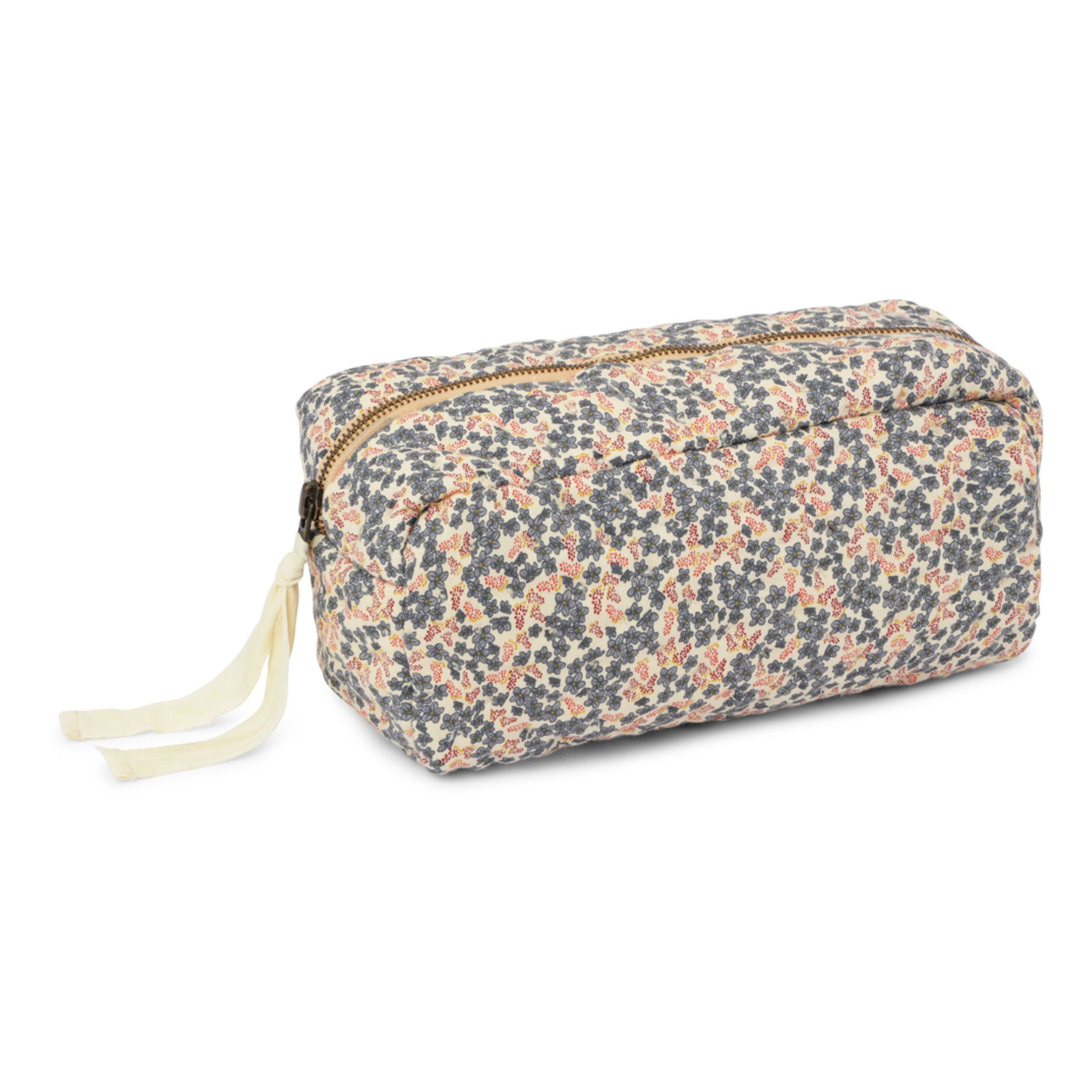 Trousse de toilette matelassée en coton bio Champ Bleu | Rouge- Image produit n°0