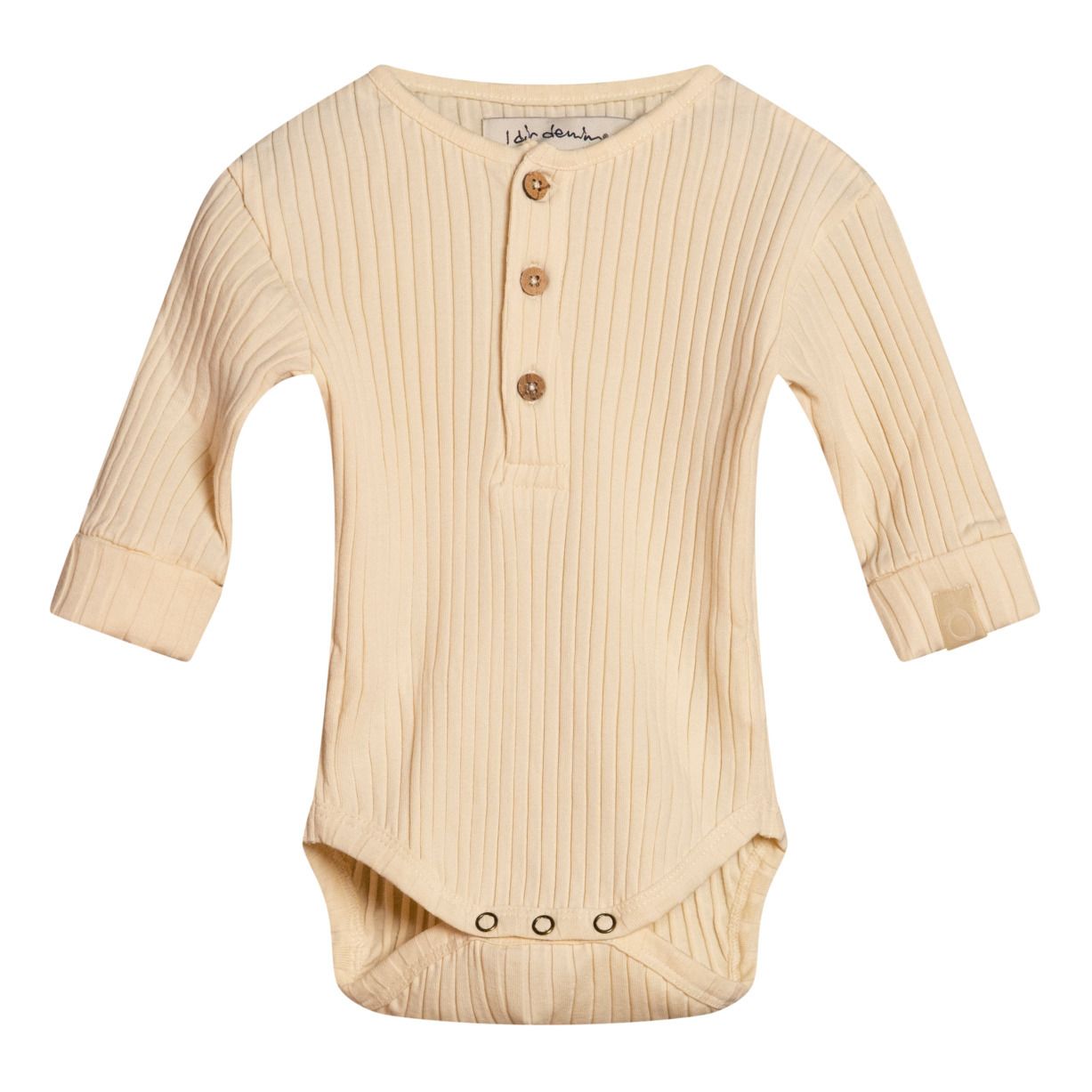 Bowie Organic Cotton Baby Bodysuit | Beige- Imagen del producto n°0