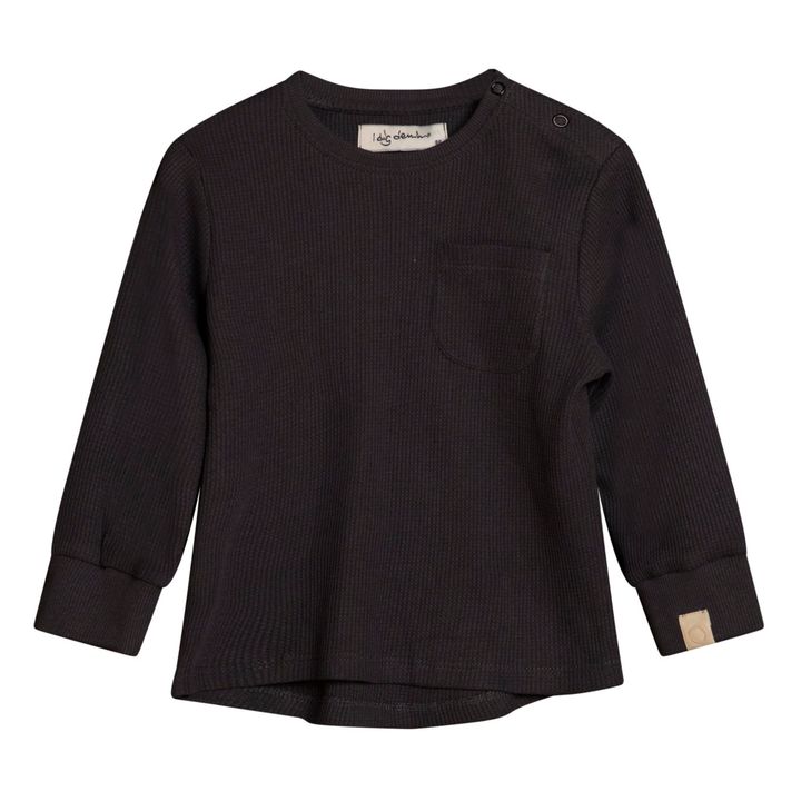 Remo Organic Cotton Textured Jumper | Charcoal grey- Product image n°0