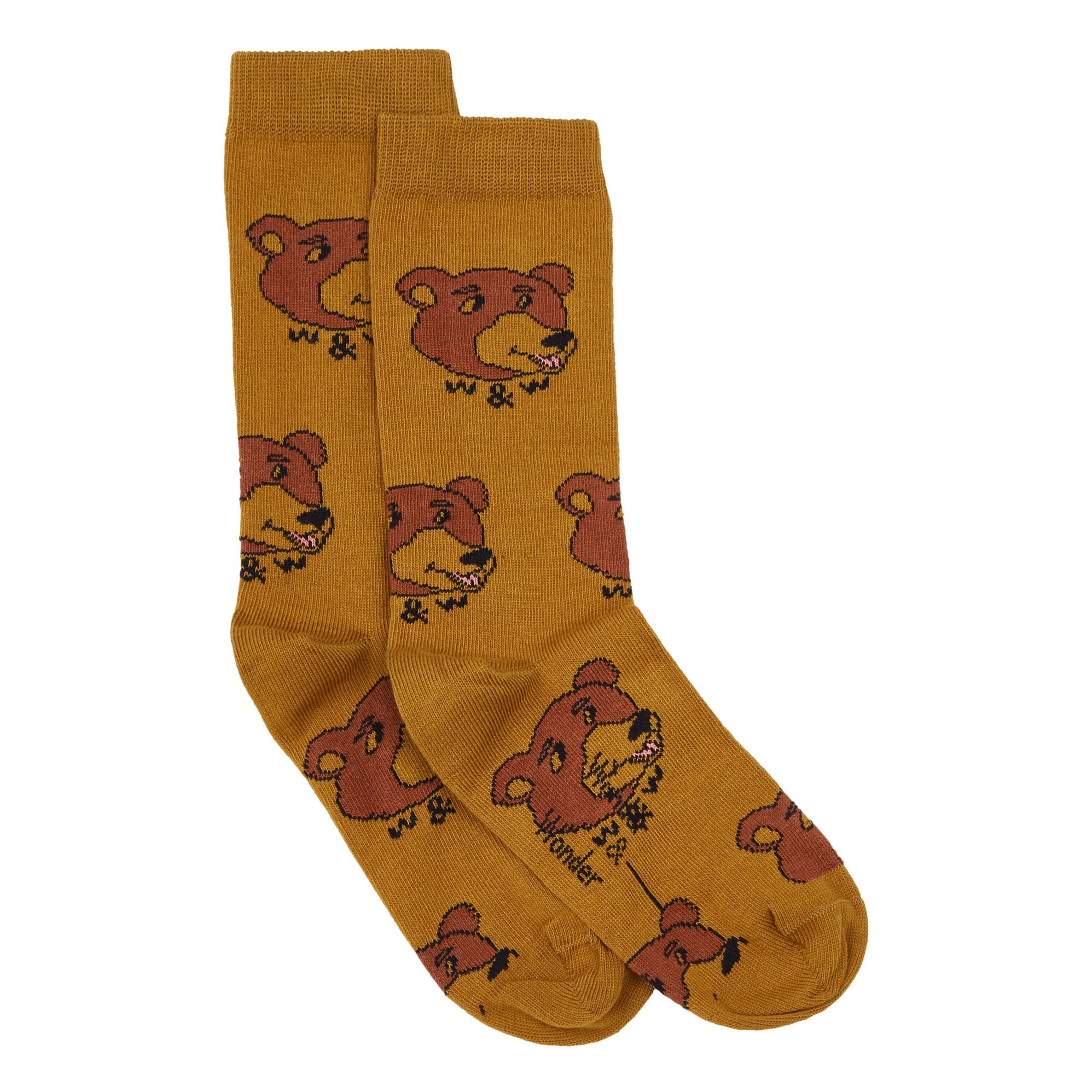 Chaussettes Ours | Jaune moutarde- Image produit n°0