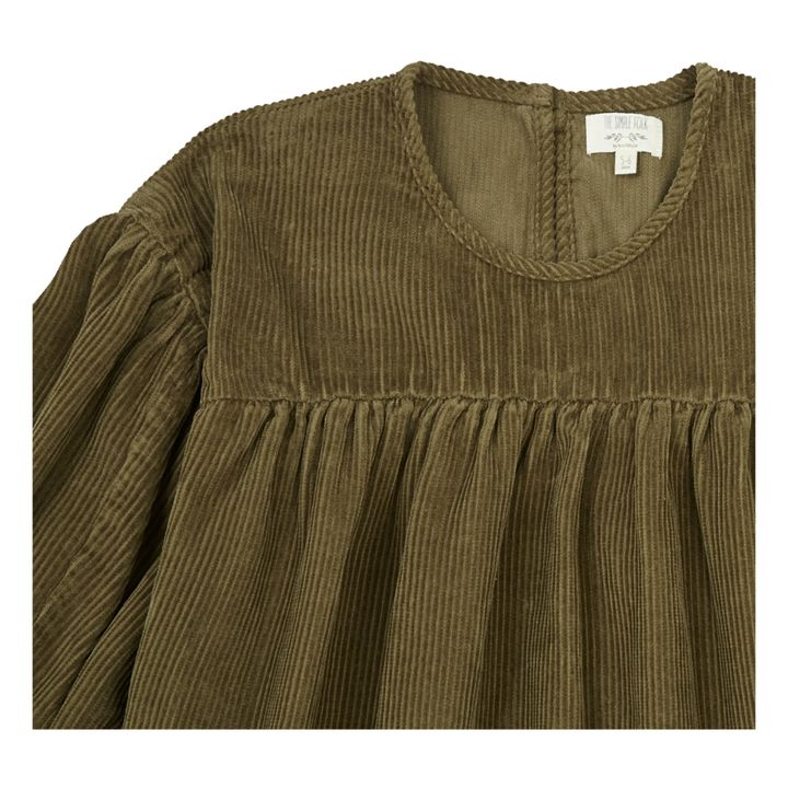 Robe Velours Côtelé Auvrie | Vert kaki- Image produit n°1
