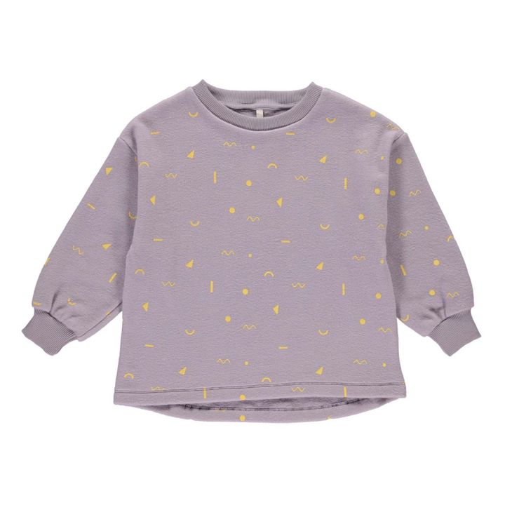 Jersey tejido rizo de algodón orgánico | Malva- Imagen del producto n°0