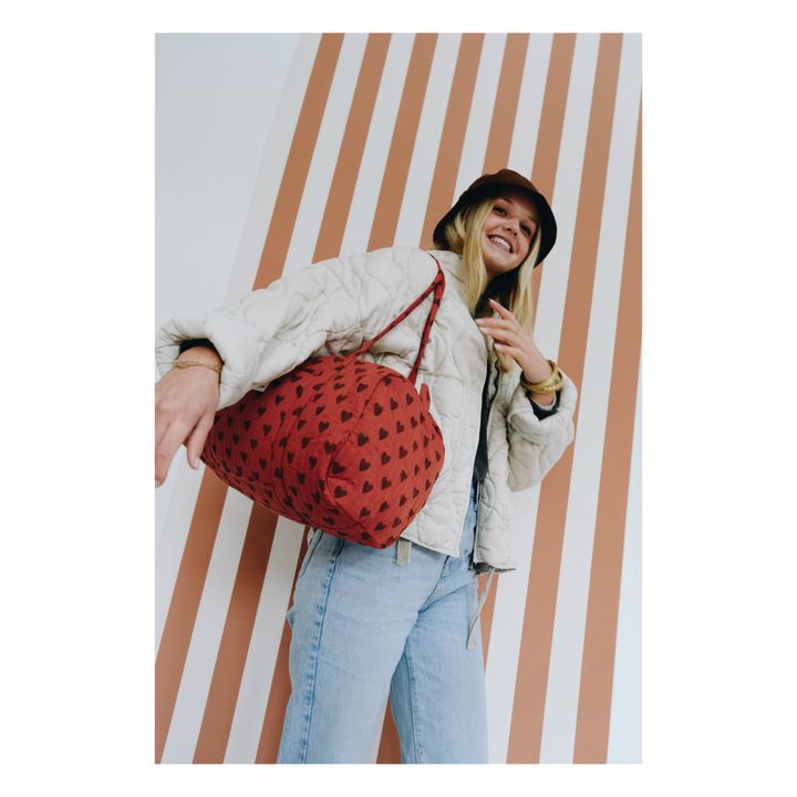 Sac Weekend Cœurs | Rouge- Image produit n°6