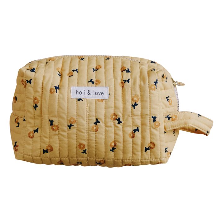 Flower Print Toiletry Bag | Gelb- Produktbild Nr. 0