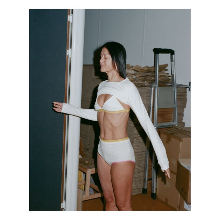 Mississippi Shiny Velour Bra | Blanco- Imagen del producto n°2