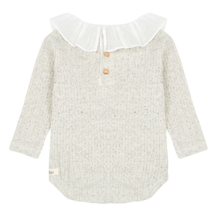 Fancy Frill Collar Bodysuit | Gris Jaspeado- Imagen del producto n°1