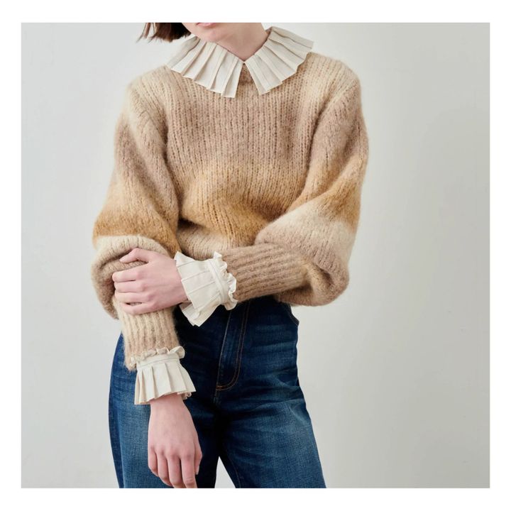 Chemisier Ceciliette Rayures | Ecru- Image produit n°2