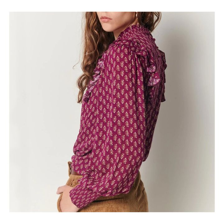 Dianova Print Blouse | Fuchsie- Produktbild Nr. 4