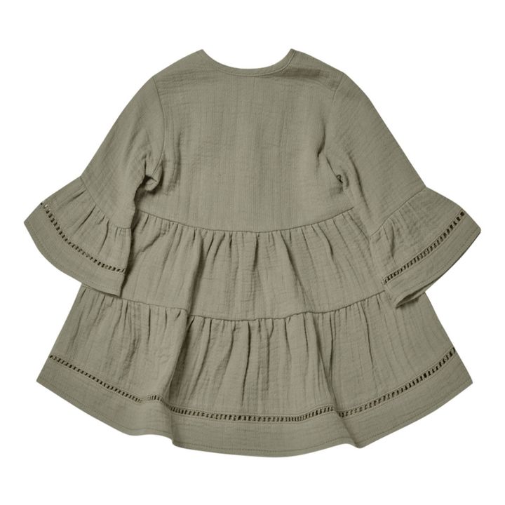 Belle Fern Organic Cotton Dress | Grey- Product image n°0