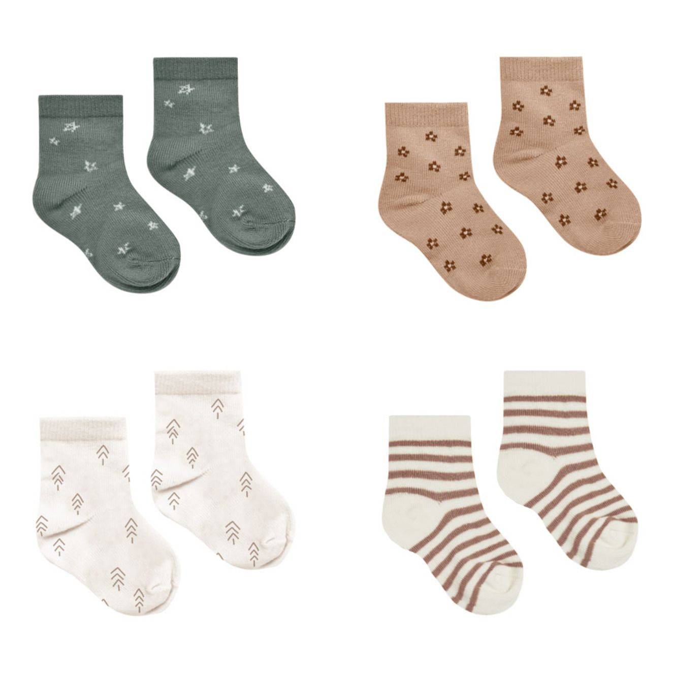 Organic Cotton Ribbed Socks - Set of 4 | Schokoladenbraun- Produktbild Nr. 0
