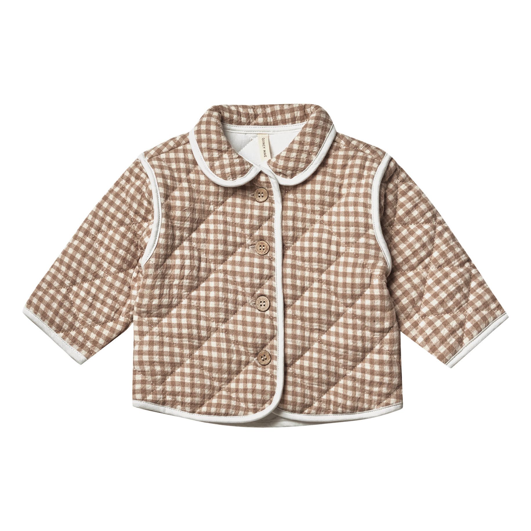 Veste Matelassée Gaze de Coton Bio | Chocolat- Image produit n°0