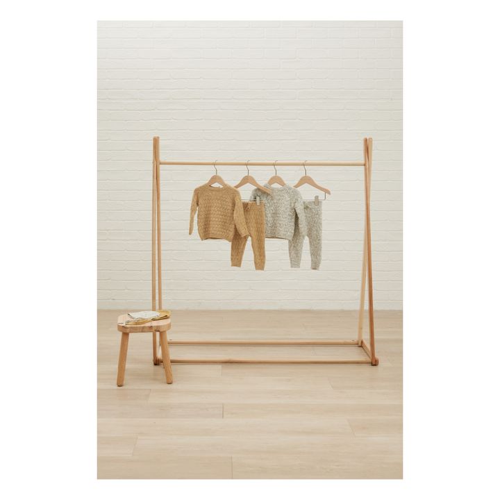 Cozy Organic Cotton Knitted Harem Pants | Grey- Product image n°1