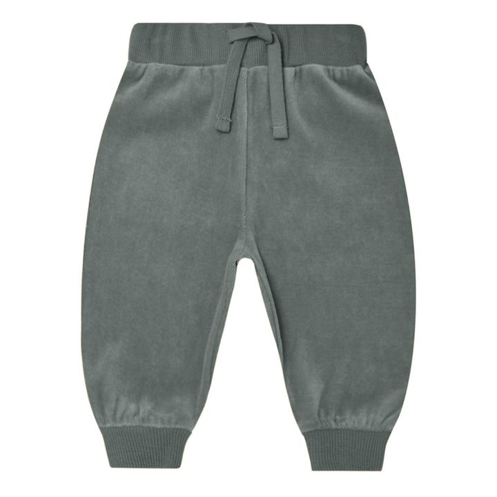 Jogger Velours Coton Bio | Gris foncé- Image produit n°0