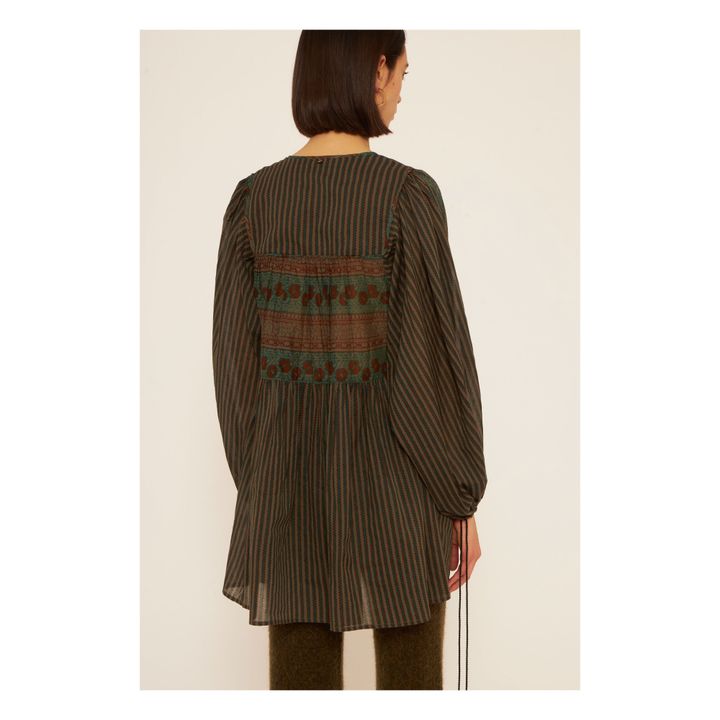 Amelia Cotton Voile Dress | Verde Oscuro- Imagen del producto n°2