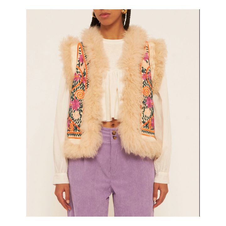 Jimmy Embroidered Vest | Crema- Imagen del producto n°1