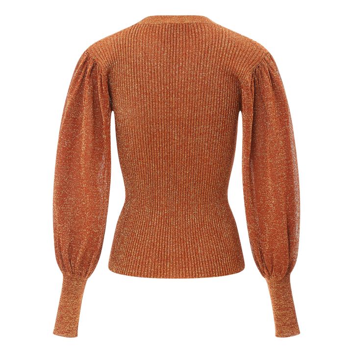 Lurex Puff Sleeve Jumper | Terre de Soleil- Product image n°7