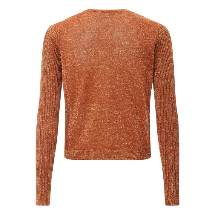 Lurex V-Neck Jumper | Terre de soleil- Immagine del prodotto n°7