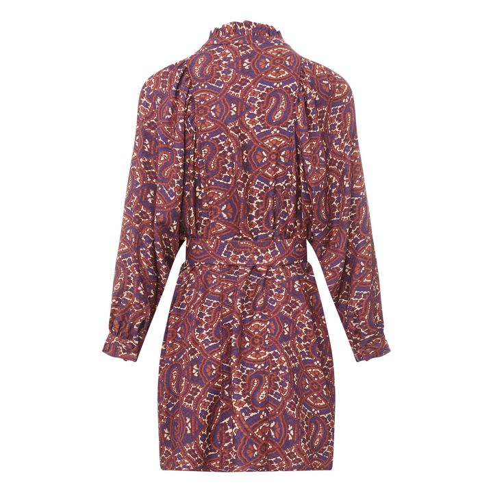 Short Printed Shirt Dress | Terracotta- Imagen del producto n°7