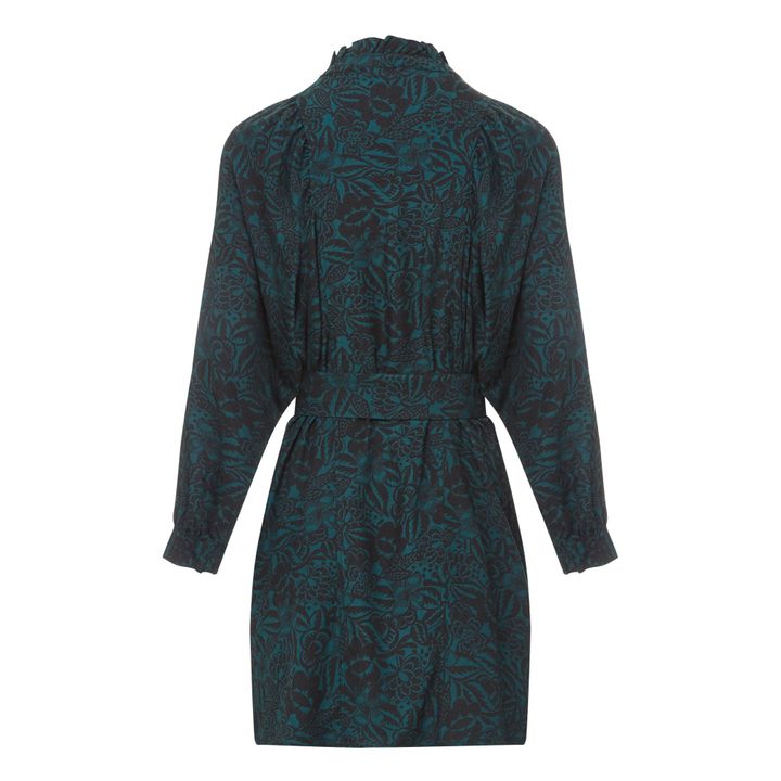 Short Printed Shirt Dress | Verde esmeralda- Imagen del producto n°4
