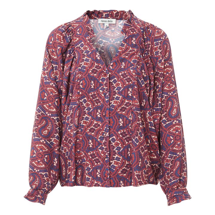 Printed Frill Shirt | Terracotta- Imagen del producto n°0
