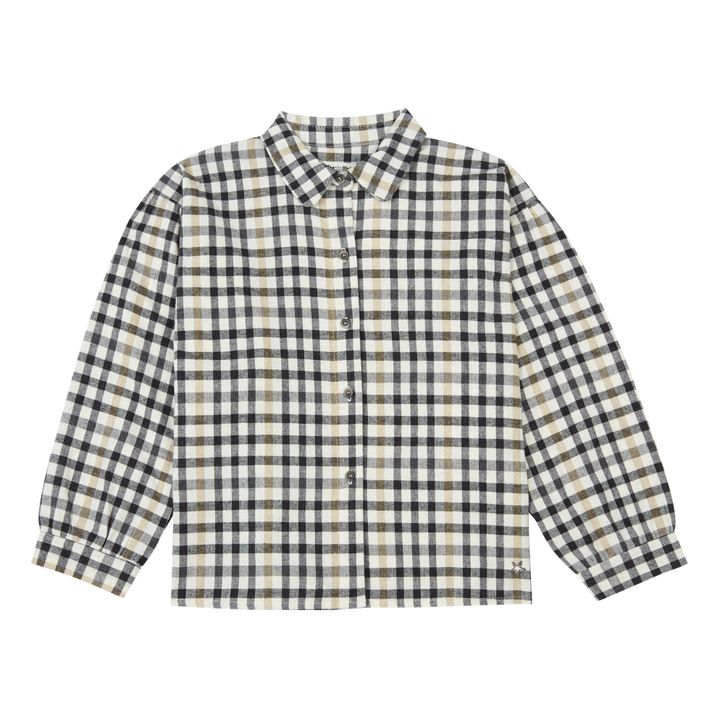 Long Sleeve Checked Shirt | Beige- Imagen del producto n°0