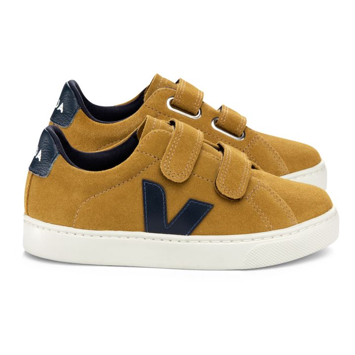 Esplar-Fur-Lined Velcro Sneakers | Camel- Immagine del prodotto n°0