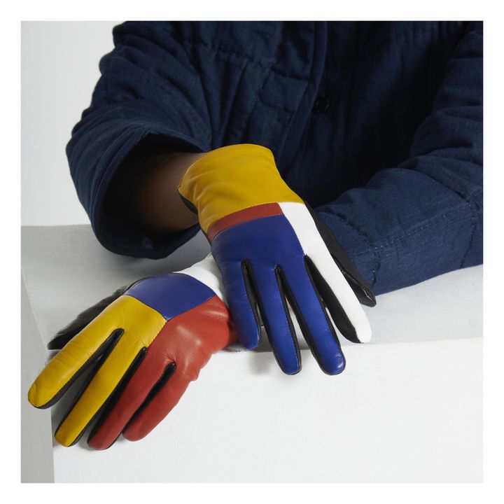 Gants Elements Cuir d'Agneau et Doublure Soie | Jaune- Image produit n°1
