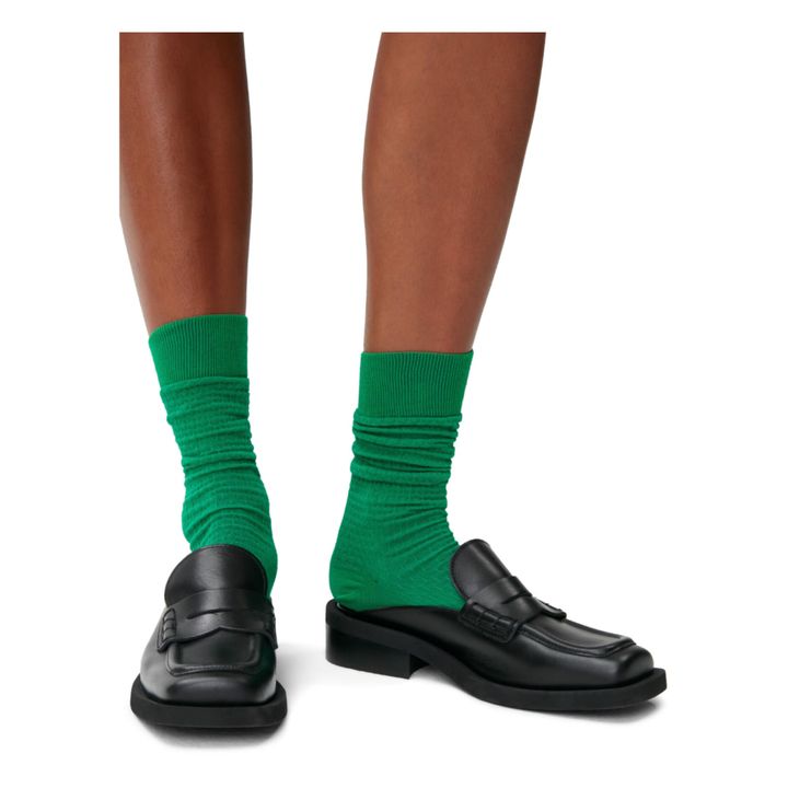 Mocassin Ouvert Cuir | Noir- Image produit n°2