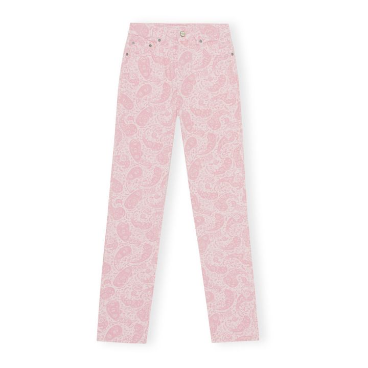Straight Paisley Organic Cotton Jeans | Rosa- Imagen del producto n°0