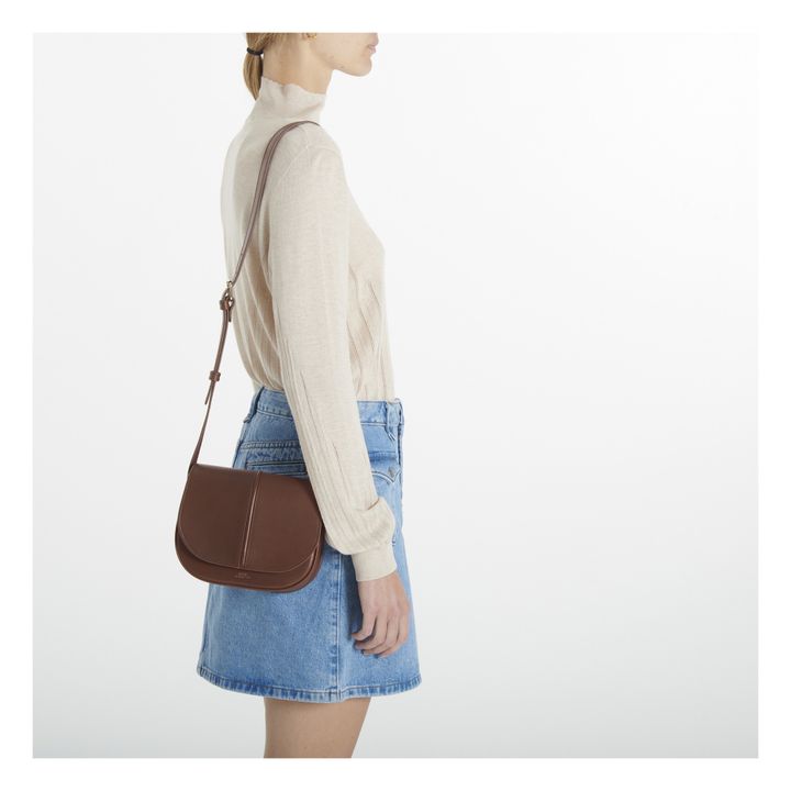 Bolso Betty de cuero liso | Avellana- Imagen del producto n°1