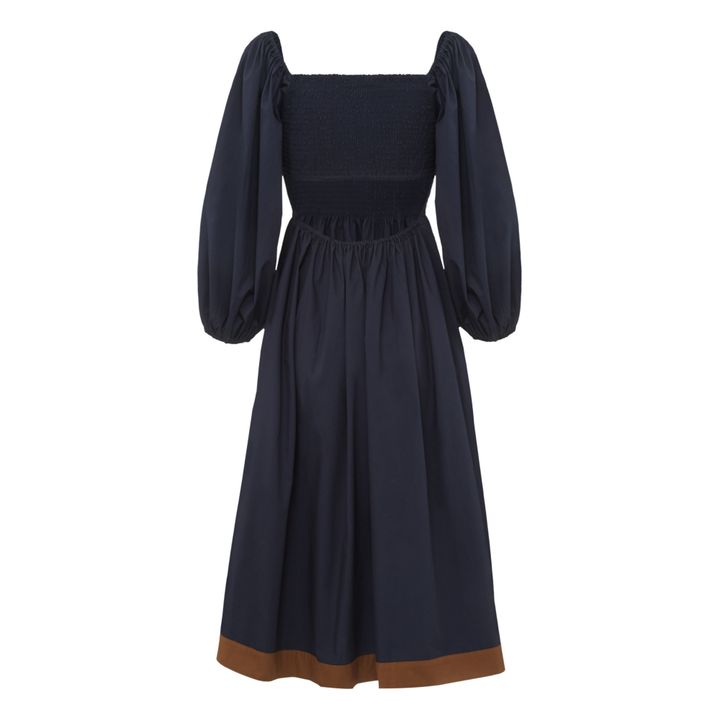 Vala Balloon Sleeve Dress | Azul Marino- Imagen del producto n°4