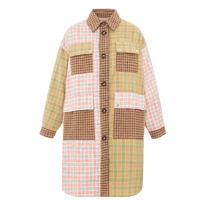 Manteau Carreaux Kendra | Marron- Image produit n°1
