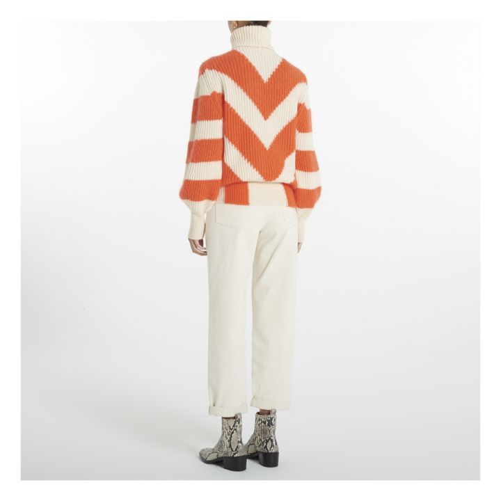 Mohair and Cashmere Balloon Sleeve Jumper | Arancione- Immagine del prodotto n°3