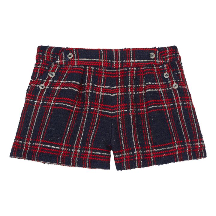 Checked Sailor Shorts | Navy blue- Product image n°0