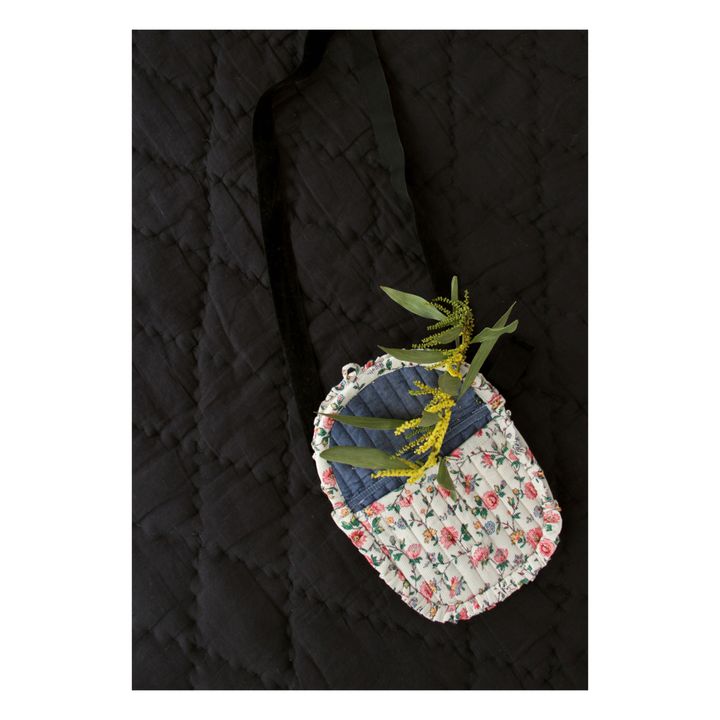 Flower Print Quilted Bag | Ecru- Product image n°2
