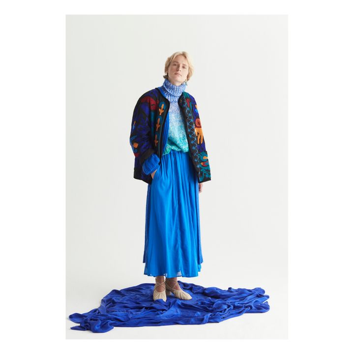Mohair and Organic Cotton Jumper | Blue- Product image n°1